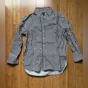Banana Republic Monochrome Striped Button-Down Shirt